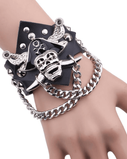 Piratenarmband - Kapitän (Leder)