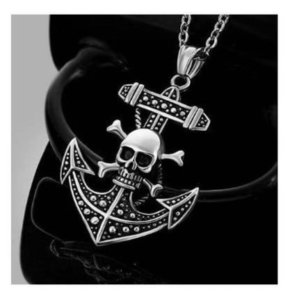 Piratenkragen - Schädelanker