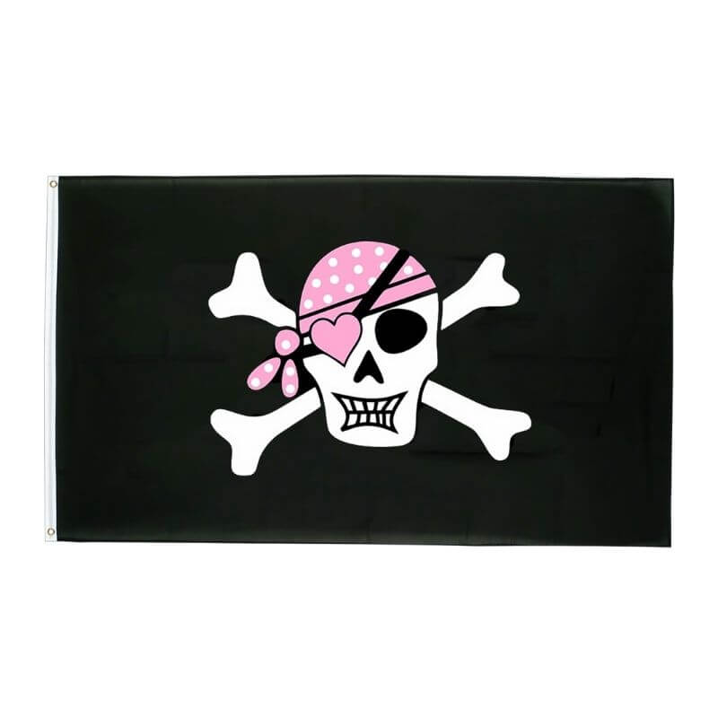 Piratenflagge - Rose Pirates Königin