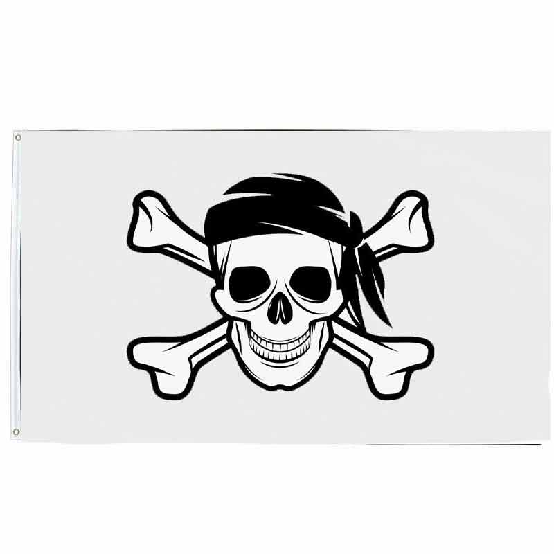 Piratenflagge - Jolly Roger Blanc