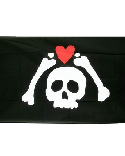 Piratenflagge - Herz zum Abreißen