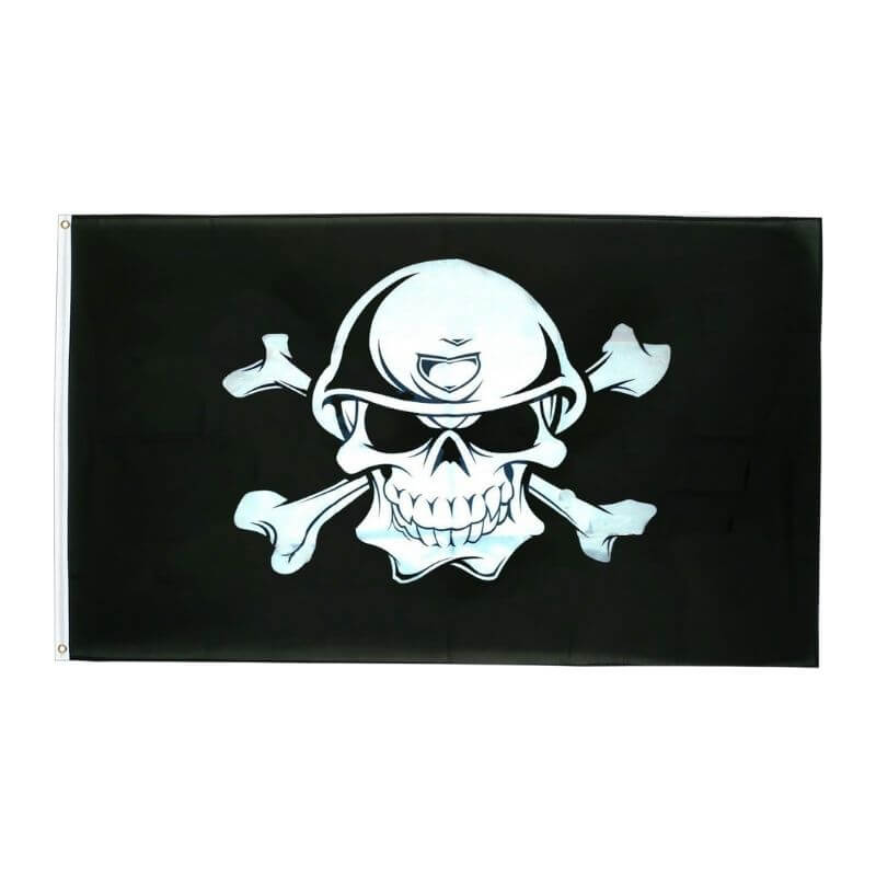 Piratenflagge - deutscher Schädel