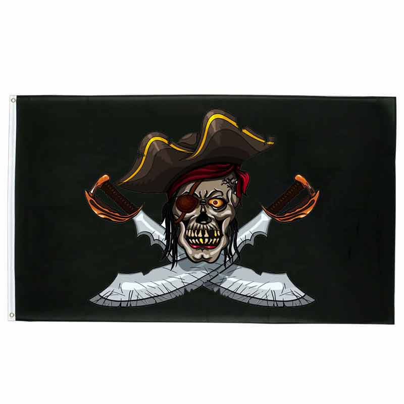 Piratenflagge - Schädel Sabre