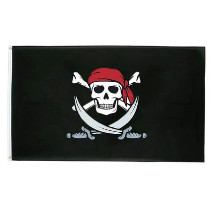 Piratenflagge - Skelettschädel