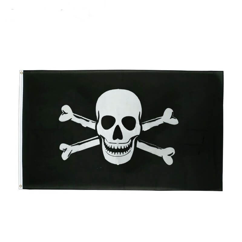 Piratenflagge - dunkles Schiff