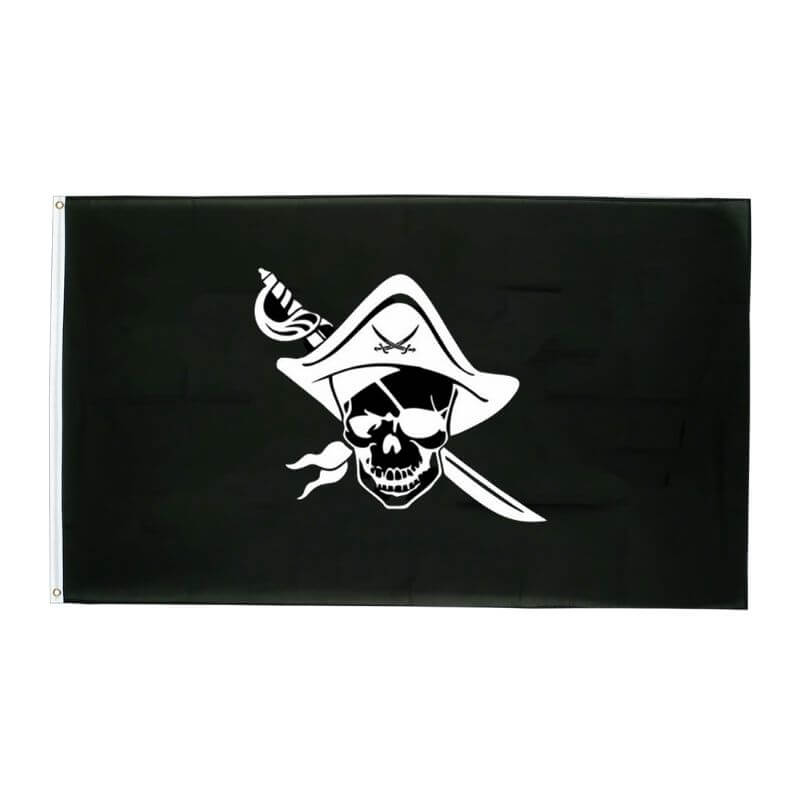 Piratenflagge - Todeskopf des Kapitäns
