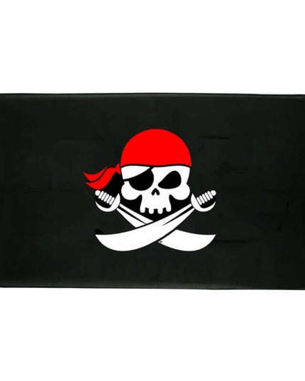 Piratenflagge - zwei sterbliche Sabres