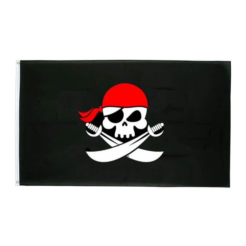 Piratenflagge - zwei sterbliche Sabres