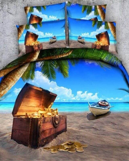 Piraten Bettdecke - Box am Strand
