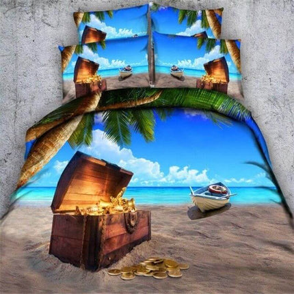 Piraten Bettdecke - Box am Strand