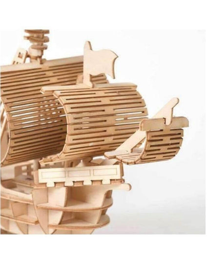 Piratenboot - Naturholz