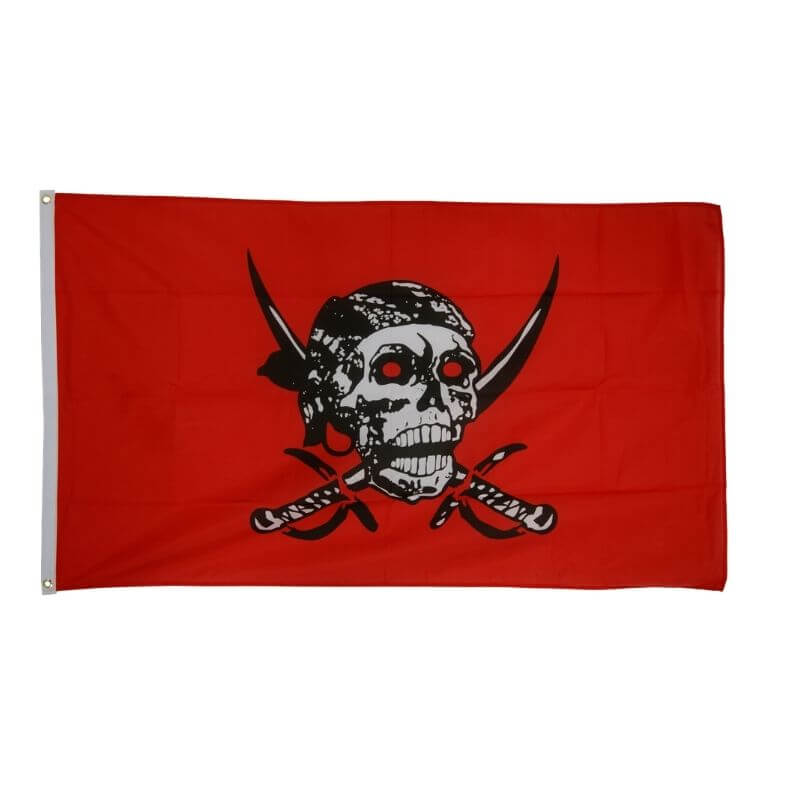 Piratenflagge - Jolly Roger Rouge
