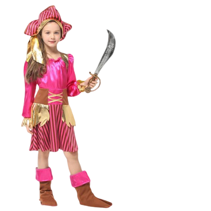Piratenmädchen Verkleidung - Ultra Pink