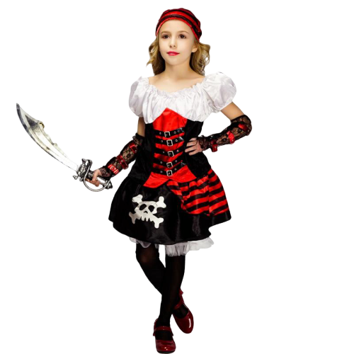 Piratenmädchen Verkleidung - Schwarz