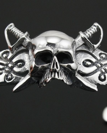 Piratenarmband - Doppel Sabres Schädel