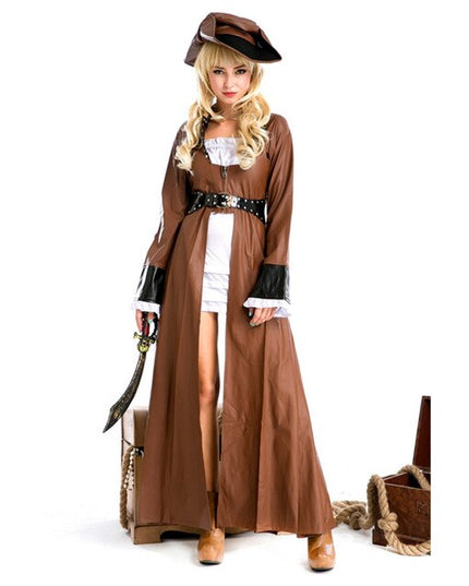 Piratenfrau Verkleidung - braun